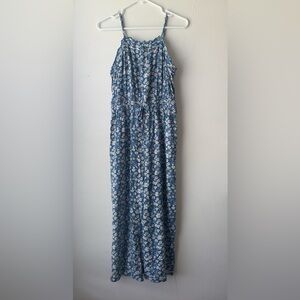 Nevena Rae Blue Pantsuit With White Flowers